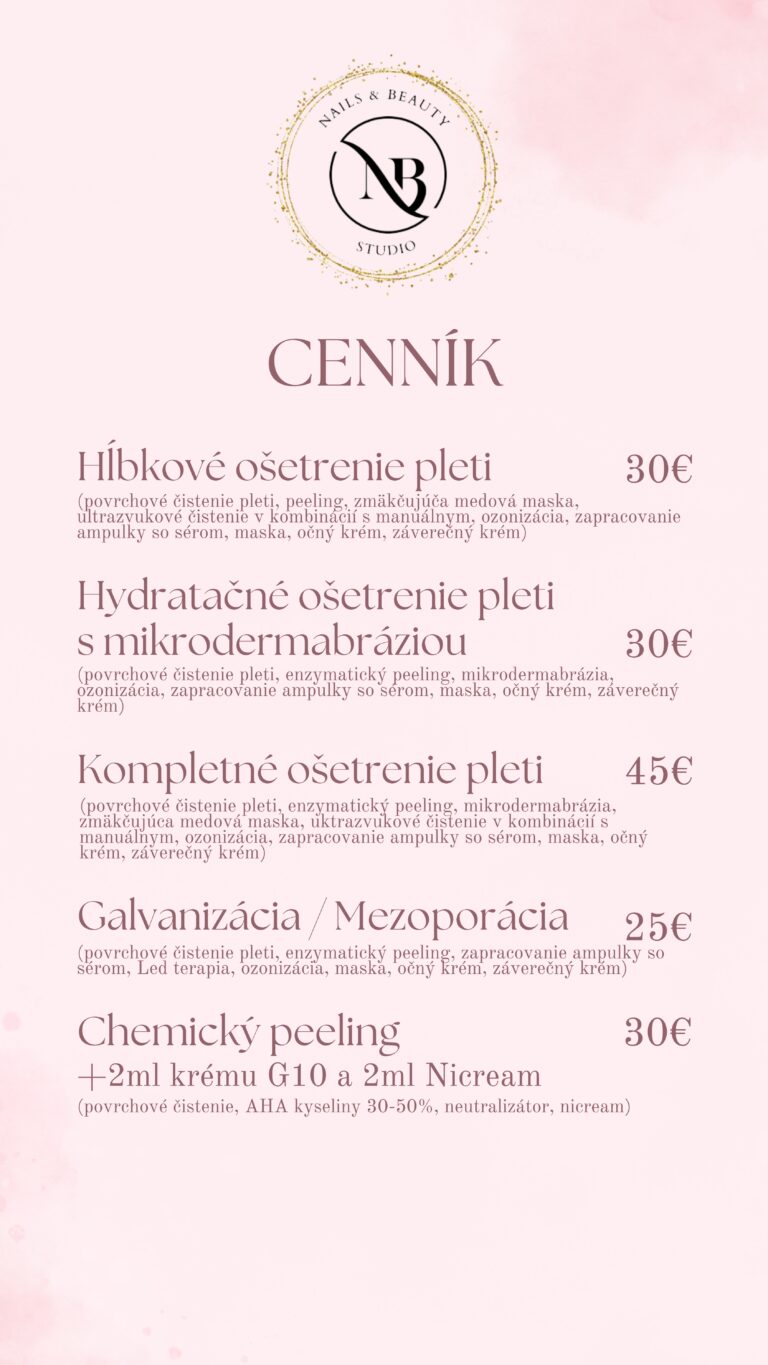 Cenník kozmetika